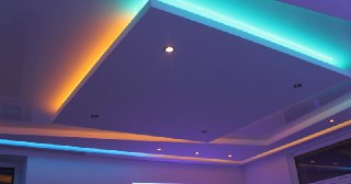 Натяжной потолок с подсветкой Юрга, цена от 2113 руб.